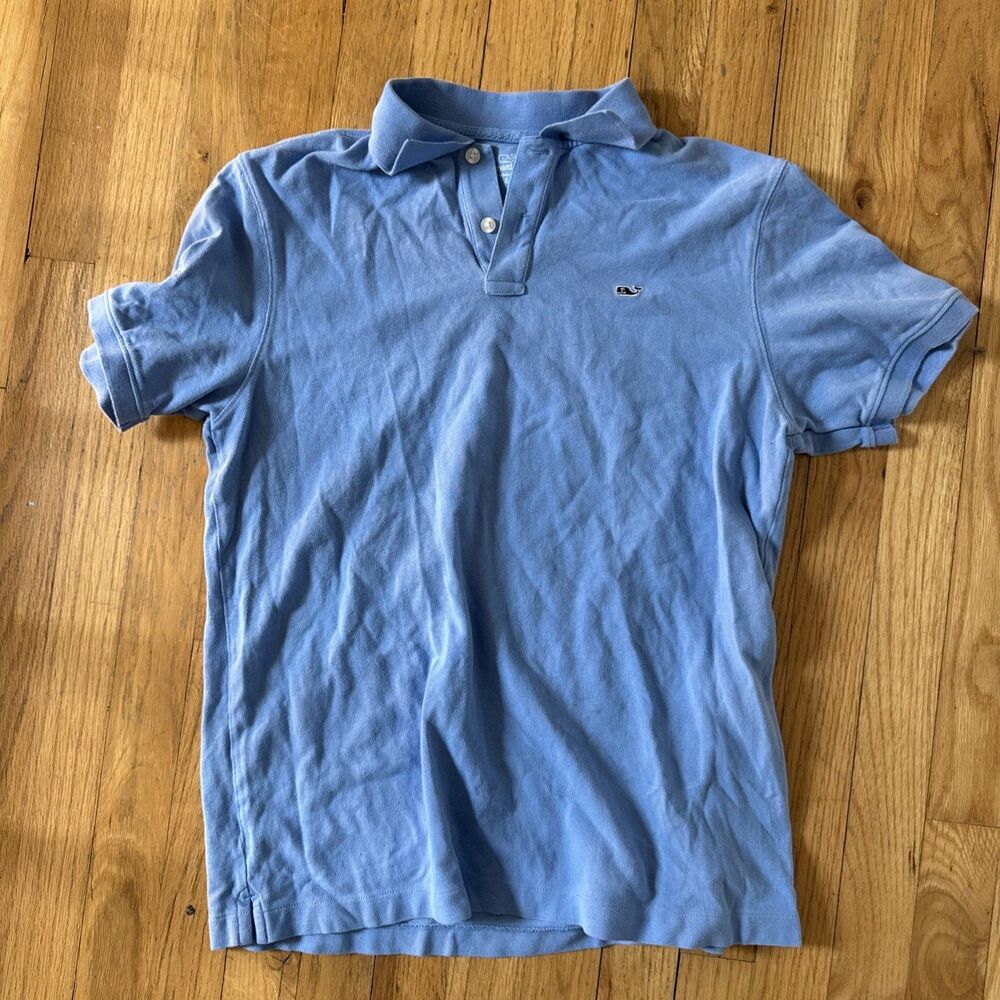 Vineyard Vines Kids Boys Polo Periwinkle Blue Shirt - Extra Large (Youth 18)
